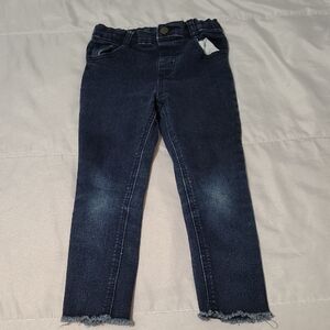 Children's Denim Jeans with Frayed Hem